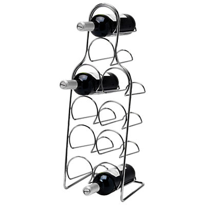 Hahn Pisa Metal Wine Rack, Chrome